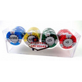 Las Vegas Casino Style 4 Roll Rack of 36 Casino Poker Chips